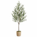 Olivier artificiel 180 cm feuillage plastique vert décoratif intérieur