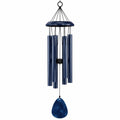 Carillon éolien 90 cm en métal bleu marine à suspendre style contemporain