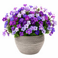 Plante artificielle en pot 45 cm fleurs violettes feuillage vert décoration intérieure